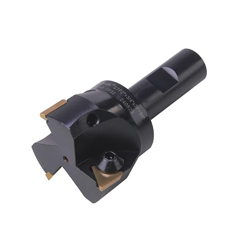 3/4" Shank Indexable End Mill, 2" Cutting Diameter with 3 Pcs Replaceable Carbide Inserts