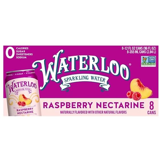 Waterloo, Raspberry Nectarine Sparkling Water, 12 Fl Oz