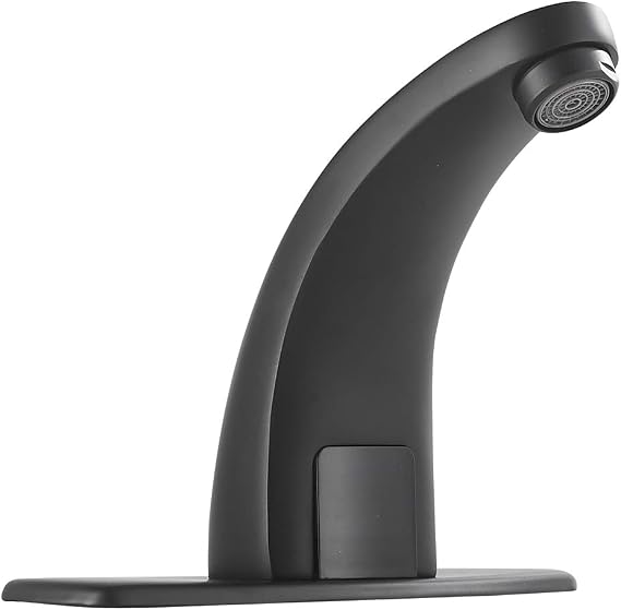 Touchless Bathroom Faucet Black Automatic Faucet Battery or Plug to Choose