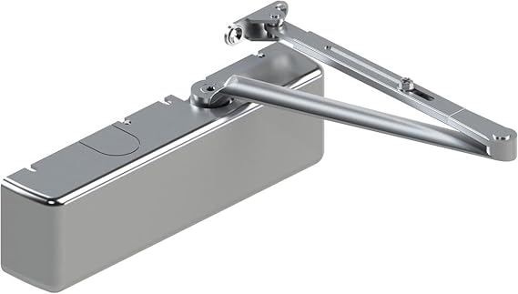 Hager 5100 Series Cast Iron Grade 1 Heavy Duty Surface Door Closer, Multi-Mount, 16 Adjustable Spring Size, Sprayed Aluminum Finish