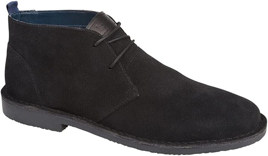 Roamers Mens Suede Desert Boots (8 UK) (Black)