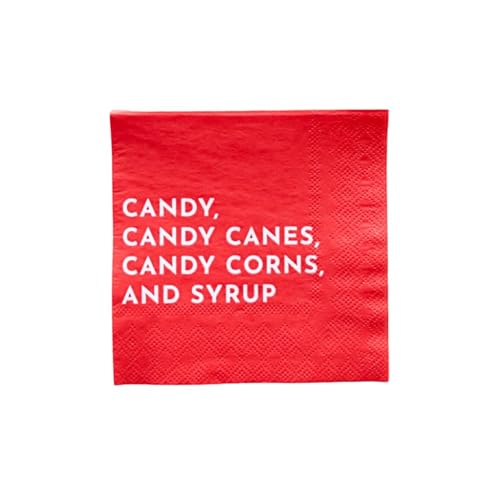Elf Candy Small Red Napkins I Buddy the Elf Holiday Party Decor I Christmas Party Disposable Napkins I Cookie Decorating Movie Marathon Napkins I 24 Per Pack