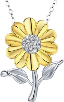 Anniversary Birthday Gifts for Women,Christmas Gifts for Women,Sunflower Necklace,18K Gold Plated You Are My Sunshine Necklace,Mothers Day Gifts for Wife,Girlfriend,Mom, Daughter,Sister