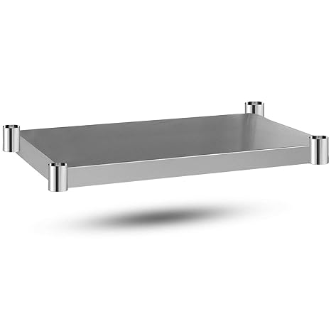 DuraSteel Galvanized Under Shelf for Work Tables - Extra Adjustable Lower Shelf for 30" x 48" Stainless Steel and Wooden Worktables - Fits for use in Restaurant, Warehouse, Home, Kitchen, Garage