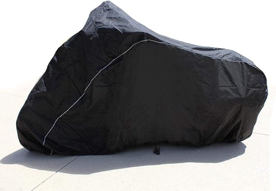 Bike Motorcycle Cover Compatible for Harley-Davidson SOFTAIL FLSTFI FAT BOY. Strong UV Protectivve Chopper Bike Tarp. Breathable and Portable Vehicle Protection