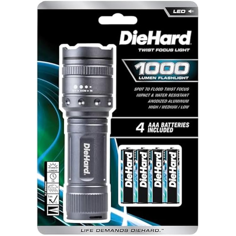 DieHard 1,000 Lumen Precision Focus Flashlight, 41-6122