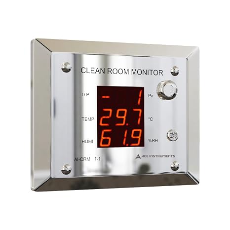 Digital Clean Room Monitor 3 in 1 curometer (Diff. Pressure, Temp, RH) Digital Clean Room Monitor for Pharma Clean Rooms | Negative Room Pressure Monitor | Model: AI-CRM1-1