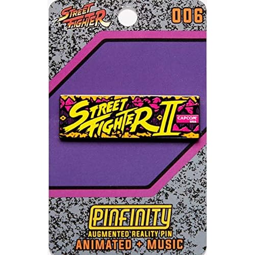 Pinfinity | Street Fighter 2 Augmented Reality Pin | SF II Arcade Marquee | Animated & Music | PFSF006