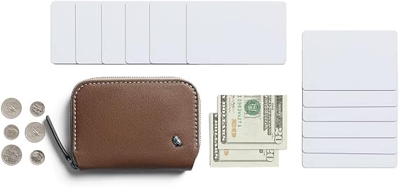Bellroy Folio Mini, Leather Coin Wallet - Hazelnut | Compact leather wallet with a built-in coin pouch for your cards, cash and coins