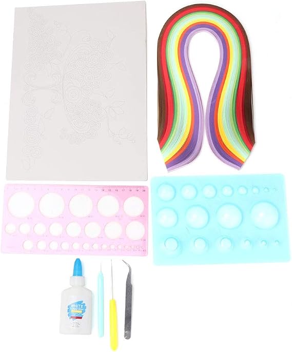 Xyntor Paper Quilling Kit for Beginners & Young Crafters | 36 - Piece DIY Craft Tools with Quilling Pen/Tweezers/Ruler | Create Greeting Cards/Home Decor/Art Projects