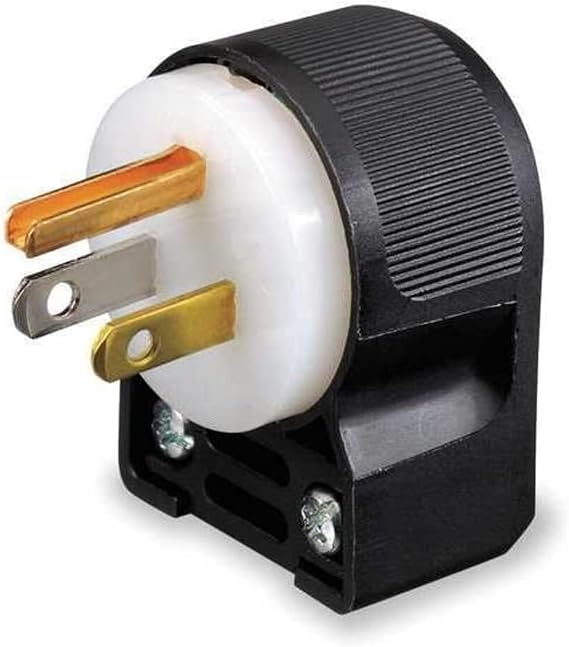 Straight Blade Plug, 5-15P, 15 A, 125V AC, 2 Pole, Screw Terminals, Grounded - 1 Each