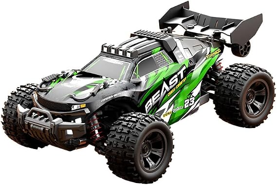 SG118PRO Off-Road Remote Control Car with Full Proportional Throttle, 1:18 Carbon Brush 4WD High-Speed Off Road Monster Truck, Toys Gifts for Kids Adults (Black and Green)