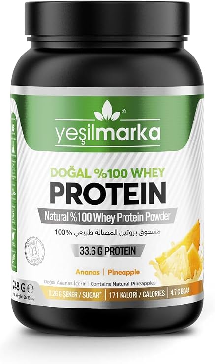 Yeşilmarka Doğal Whey Protein Tozu - Ananas 748 Gr