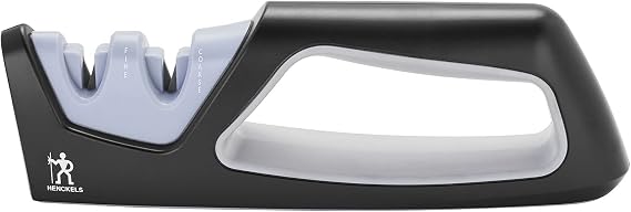 Henckels Handheld Knife Sharpener, Easy to Use, Ergonomic Non-Slip Handle