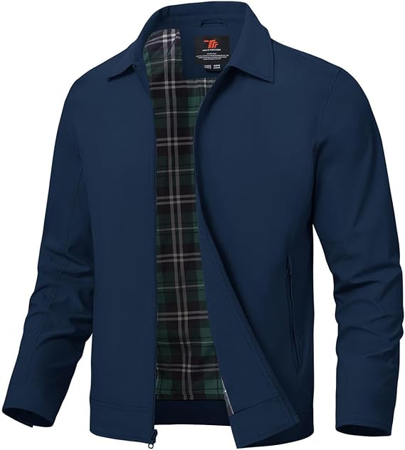 Mens Summer Bomber Jackets Lightweight Casual Windbreaker Baseball Sports Cargo Jacket Outwear with Zip Pockets  