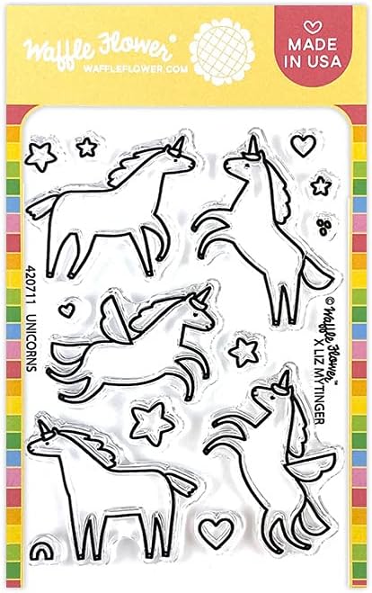 Waffle Flower Unicorns Stamp Set