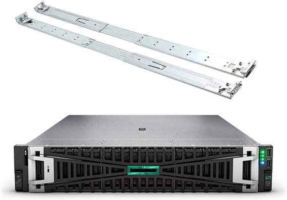HPE ProLiant DL380 Gen11 2U Rack Server Bundle with Dual Xeon 6430 32-Core 2.1GHz, 1TB DDR5 Memory, 30.72TB Enterprise SAS 12Gb/s SSD Storage, RAID, Dual Power, iLO and Rail Kit