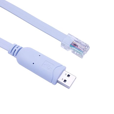 6ft USB Console Cable USB to RJ45 Console for Windows/Vista/Mac/Linux (Blue)