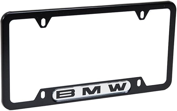 BMW License Plate Frame Wording (Black)