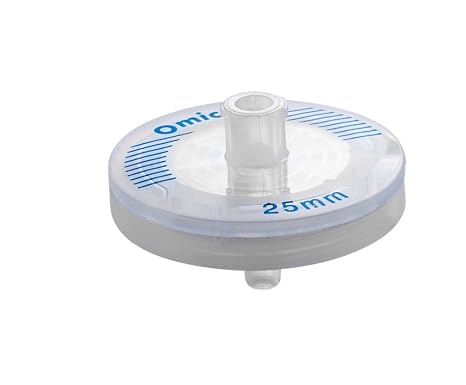 Omicron SFGF225B Glass Fiber Syringe Filter, Non-Sterile, 25 mm, 1.0 m (Pack of 100)