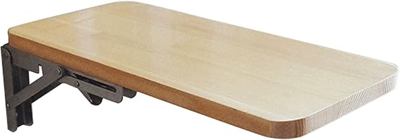 Folding Table Wall-Mounted Folding Table for Wooden Walls, Kitchen Dining Table, Home Office Work Laptop Computer Desk, Hanging Drop Leaf Folding Wooden Bookshelf Study Table, Small to Large Size