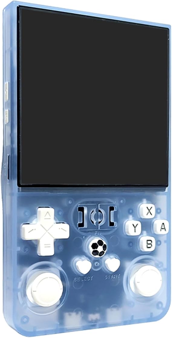 R36max Retro Handheld Game Console with 4.0 Inch IPS HD Screen Handheld Game Console Retro (Ice Blue)