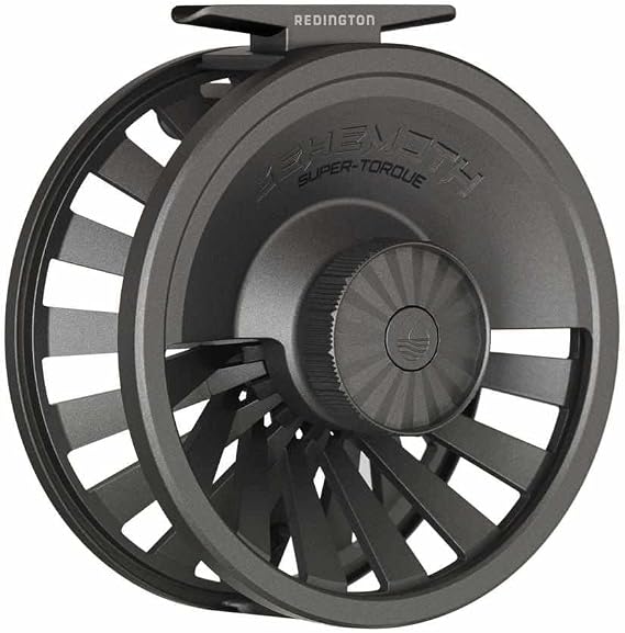 Redington Behemoth Fly Reel Heavy-Duty Carbon Drag, Large Arbor, Die-Cast Frame & Deep V-Spool Freshwater & Saltwater Fly Fishing Reel for Trout, Bass, Salmon & Big Game