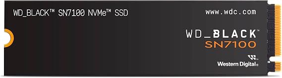 Western Digital Internal SSD 4TB WD Black SN7100 (Read Up to 7,250MB/sec) M.2-2280 NVMe WDS400T4X0E-EC
