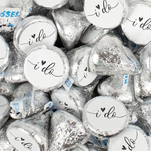 300 Pcs Wedding Candy Kisses with I Do Stickers Bulk Chocolate Party Favors