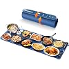 FZF Warming Mat for Food Extra Large, 40"x15" Food Warmers for Parties Buffet, with 7 Temp Level and 9 Timer Setting, Rollable Silicone Electric Warming Tray for Home, Gatherings (Blue)