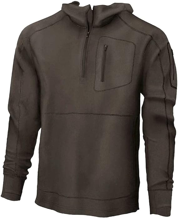 Pnuma Outdoors Merino Gunnison Hoodie, 300 gsm, Beluga, Zippered Pockets,