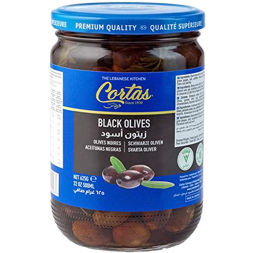 Cortas - Black Olives, Whole 625g 22oz