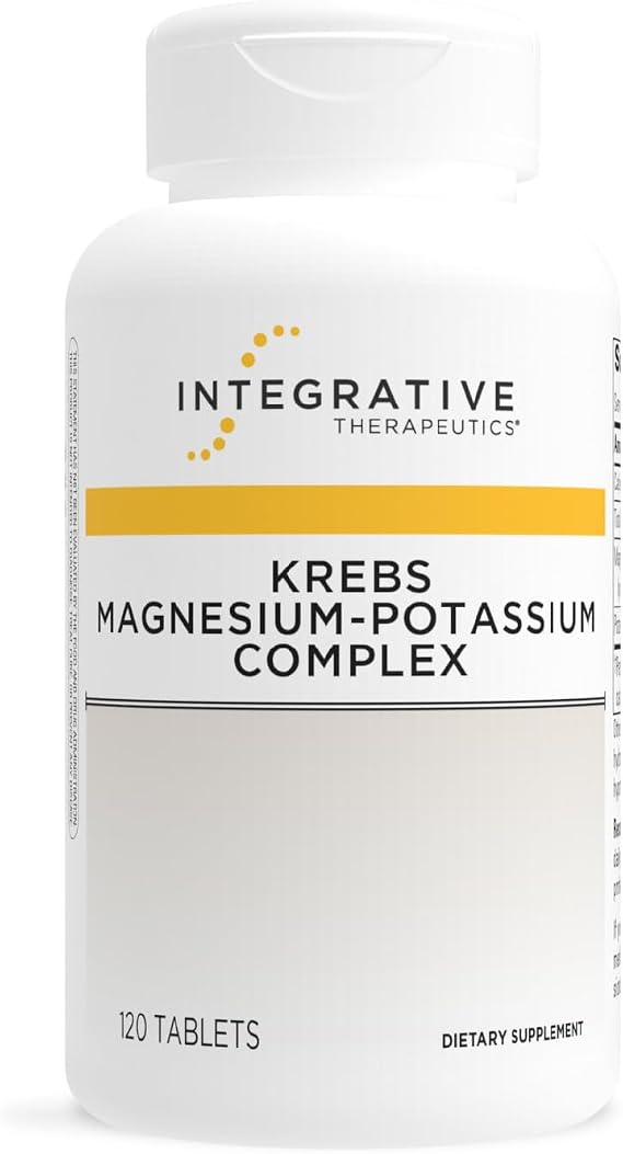 Integrative Therapeutics Krebs Magnesium Potassium Complex - Mineral Supplement to Support Heart Function* - Cellular Energy Support* - Gluten-Free & Dairy-Free - 120 Tablets (60 Servings)