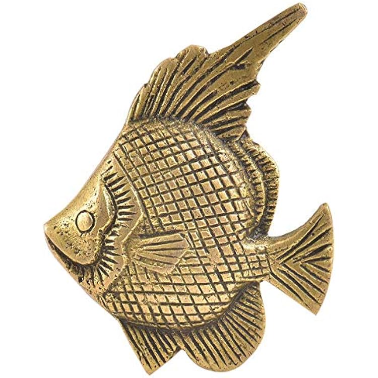 Indian Shelf 2 Piece Fish Gold Brass Decorative Dresser Handles Drawer Knobs Cabinet Pulls Elegant Hardware Style
