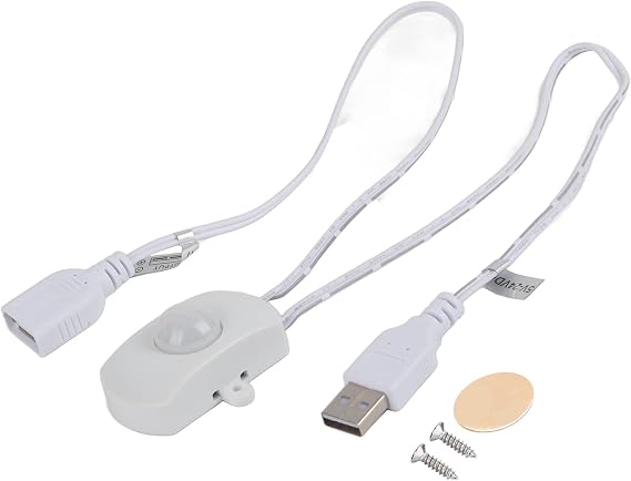 Motion Sensor Detector Switch, LED Strip Auto Sensor Detector Switch, Motion Activated Sensor Part for Camera(White)