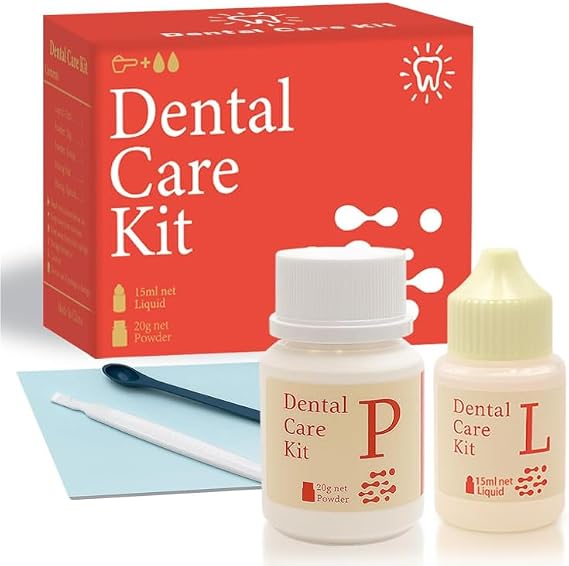 Dental Care Kit, Zinc Oxide Eugenol Dental Cement for Crowns and Fillings, Tooth Repair Kit for Chipped or Broken Teeth, Temporary Dental Filling Repair Kit for Home Use