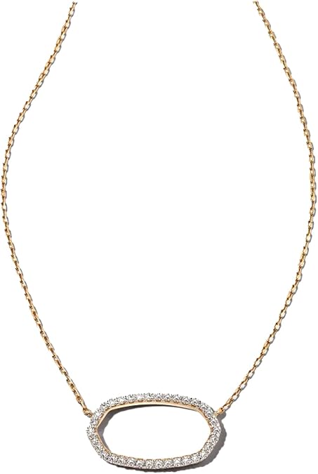 Kendra Scott Elisa 14K Gold Open Frame Necklace, Fine Jewlery for Women