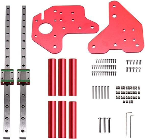 Ender 3 Dual Z-axis MGN12 Linear Rail Guide Kit with Fix Plate Mount Bracket for Ender 3 Pro Ender-3 V2 3D Printer Upgrades (Z Axis, with Linear Rail)