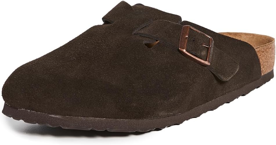Birkenstock Men's Boston Soft Footbed Clogs, Mocha, Brown, 10-10.5