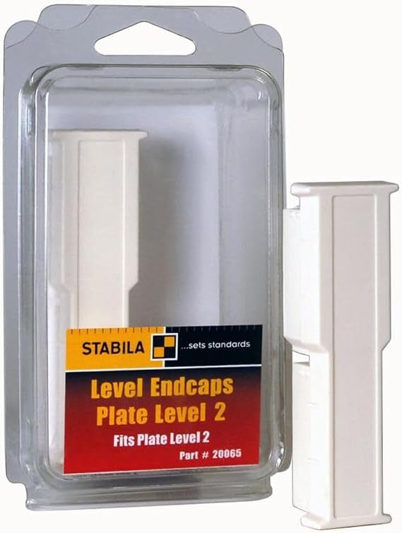 STABILA Level Endcaps for Type 106T Plate Levels, Generation 2, 2 Pieces, Cat. Number 20065
