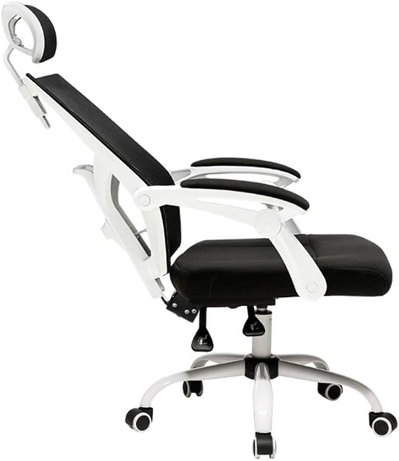 Swivel Office Chair, Computer Chair, Office Chair, Backrest Gaming Chair, The Company Chairs, Reclining Ergonomic Chair, with A Footrest, White/black Task Chair