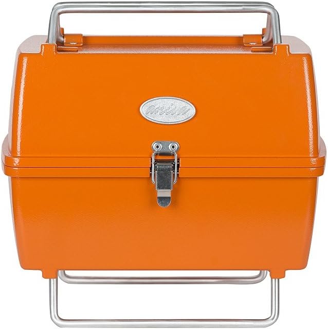 Aniva Orange PRTK Barbecue Portable Foldable Portable Double Sided Aluminum Casting Coal Outdoor Picnic Design Award Winning Grill Table BBQ
