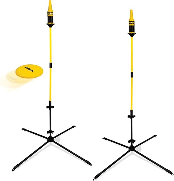 Kan Jam Smash Disc Toss Game, 2 Steel Poles, Carry Bag, Outdoor Games | Set Up in Seconds, Carry Bag for Backyard Beach Park Tailgate, Steel Poles, Wide Bases, For 4 Players 2 Teams, Yard Games