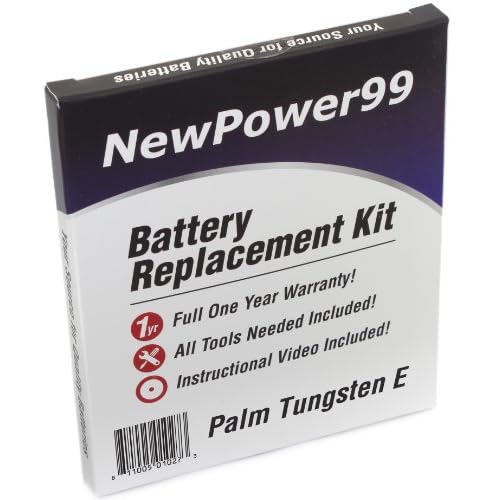 Palm Tungsten E Battery Replacement Kit with Installation Video, Tools, and Extended Life Battery. #UP383E562A