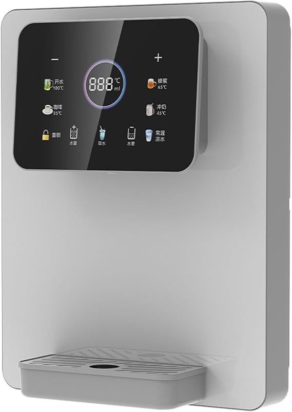 Wall-Mounted Hot Mains Fed Unit Water Dispenser With Electronic Child Lock, Quantitative Water Intake Water Purifier Instant Hot Pipeline Machine For Office,Commercial Canteens,Touch Screen(White)