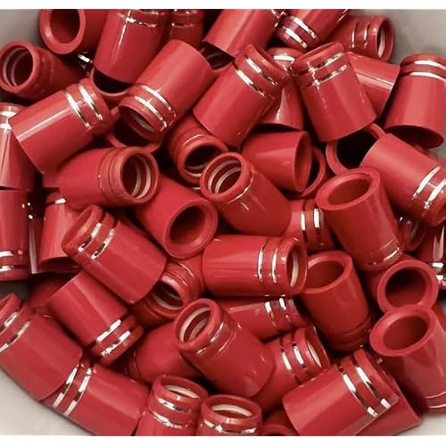12 Premium Quality Iron Ferrules Red wDouble Silver Ring 0.75 - .355 .370