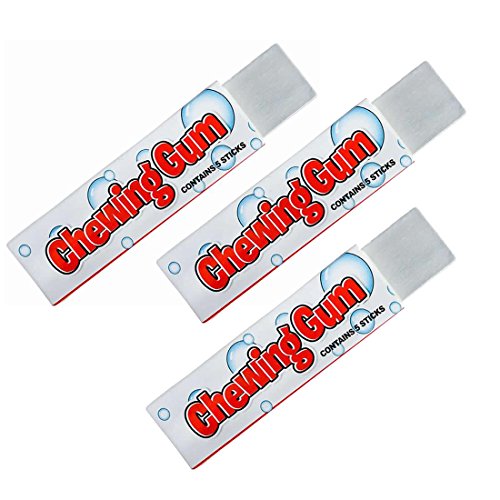 3 Pack Shock gum for fun Joke toy