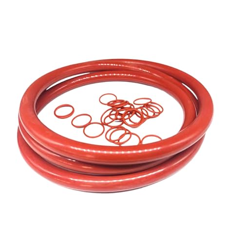 Round Sealing Ring Red, Red Rubber O-Ring Seal Gaskets 447.8-532.8mm ID x 465-550mm OD 8.6mm Wire Diameter(522.8mm x 540mm x 8.6mm)