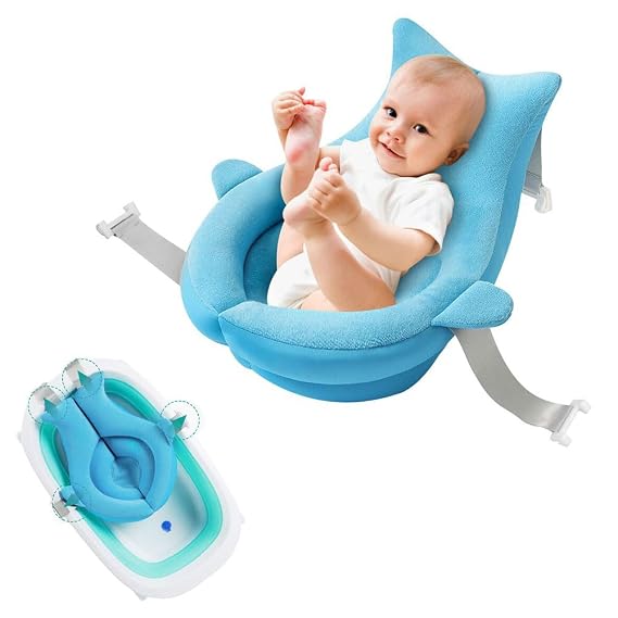 Baby Bath Seat Support Net Adjustable Infant Bathing Cushion Pad Mat