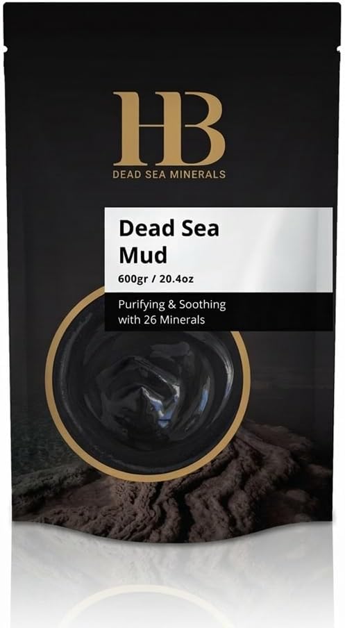 Dead Sea Mud Health & Beauty 600gr Mineral Rich Facial & Body Mask for Deep Cleansing Skin Care, Natural Exfoliating Mud for Soft Smooth Healthy Looking Skin
